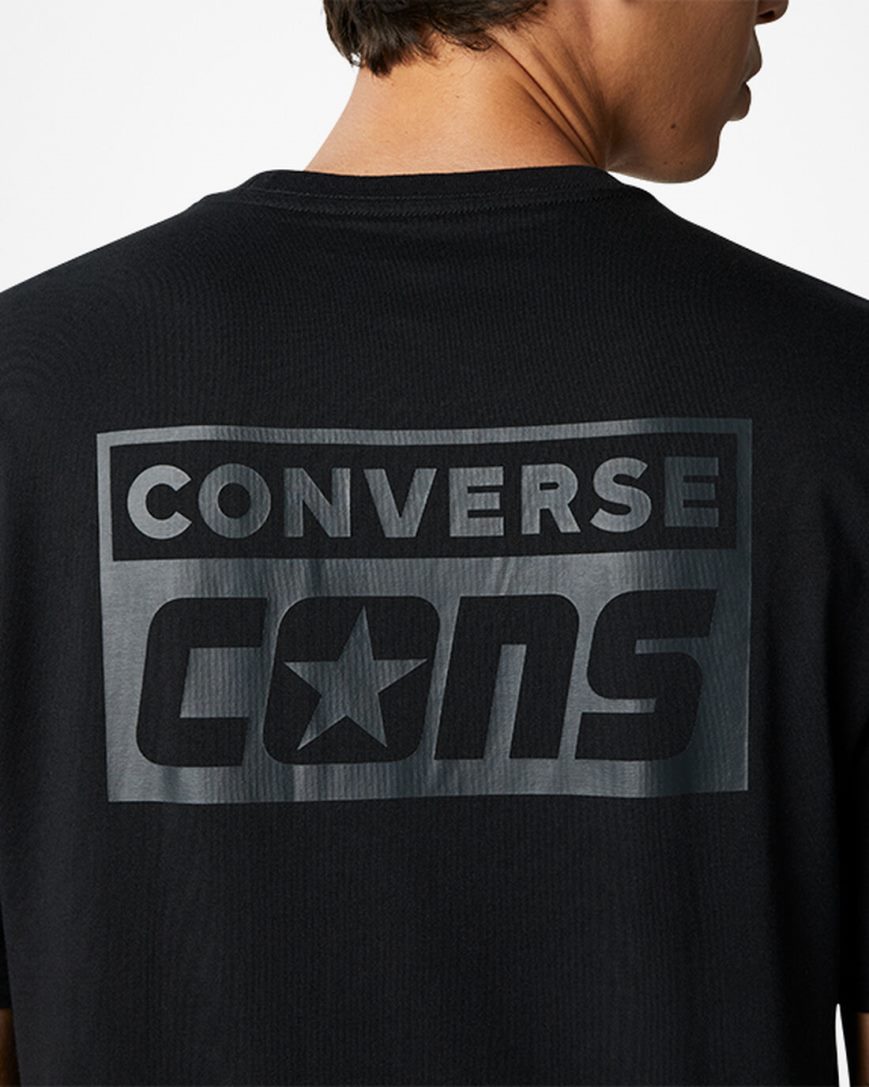 T-Shirts Converse CONS Grafika Panske Čierne | SK 5JBDS2